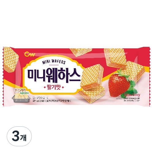 미니웨하스 딸기, 80g, 3개