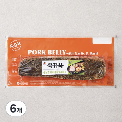 육공육 통삼겹 바베큐 갈릭 & 바질, 300g, 6개