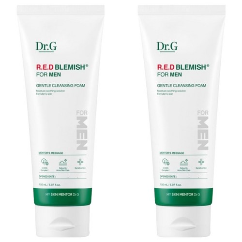 닥터지 레드 블레미쉬 포 맨 젠틀 클렌징 폼, 150ml, 2개