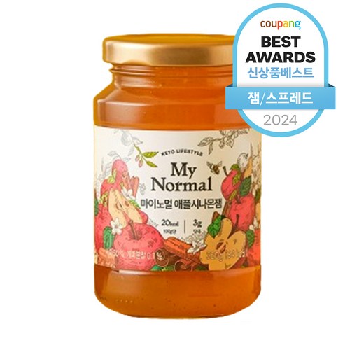 마이노멀 저당 저칼로리 애플시나몬잼, 320g, 1개