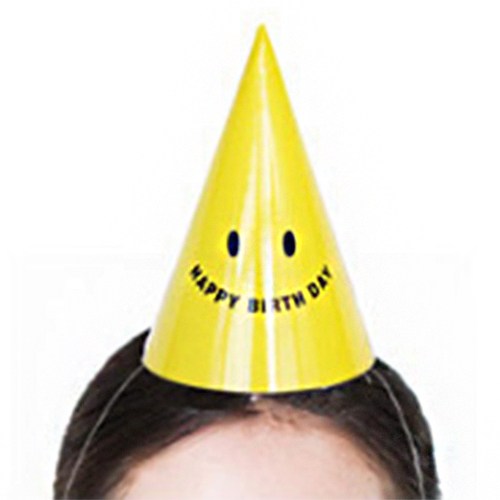 와우파티코리아 미소 생일 고깔, 옐로우, 18개