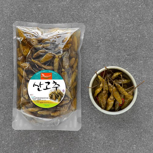 강경신안 산고추 절임, 500g, 1개 - 나물 반찬 추천