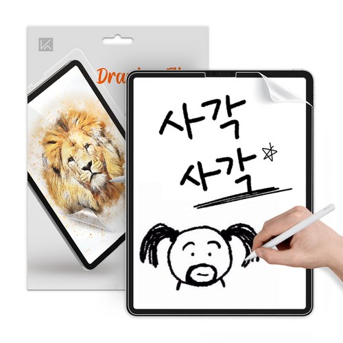 케이안 종이질감 태블릿 액정보호필름 2p – 안전하고 강력한 보호 필름!