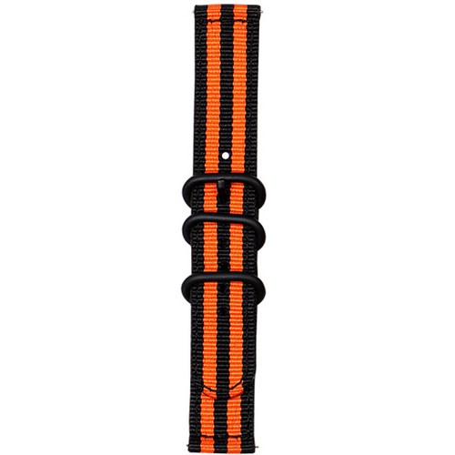 하빙 스마트 워치 스트랩 나토밴드 22mm, 오렌지스트라이프