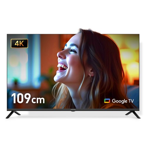 프리즘코리아 4K UHD 구글 5.0 DLG 120Hz AI 스마트 TV, CP43G5, 고객직접설치, 스탠드형, 109cm(43인치)