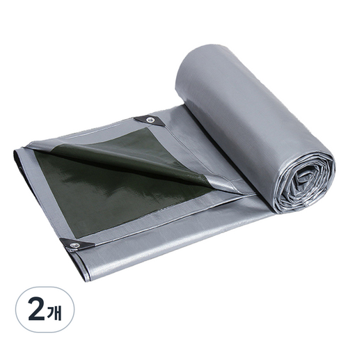 슴스다 다용도 타포린 방수포 그레이, 2개