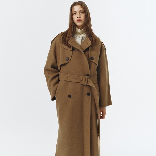 [하고하우스] 보카바카 여성용 트렌치스타일 벨티드 오버핏 롱코트 VC229OCT008M