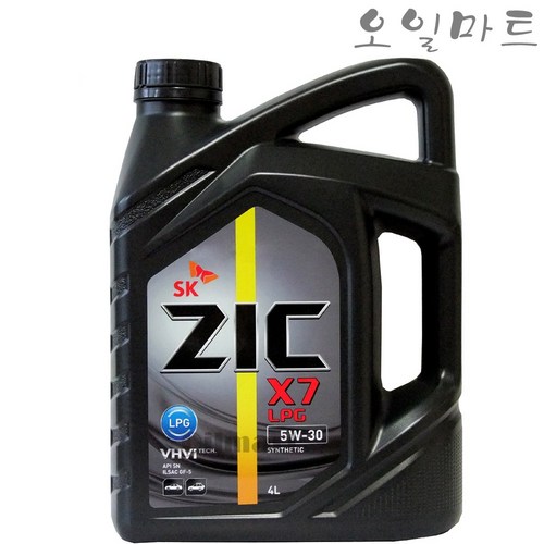 ZIC X7 LPG 5W30 4L 엔진오일, 1개