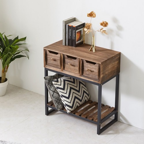 에코베스트 G1철재서랍장 화장대 장식장 티비다이 진열장 콘솔 협탁 원목수납장 엔틱서랍장, 엔틱