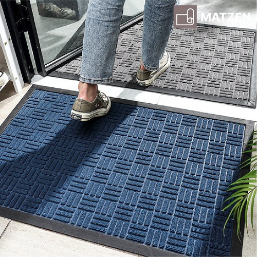 매트젠 직각무늬 업소용 현관 매트 발판 깔판 신발털이 아파트 출입구 사무실, 고급형 블루 120x180cm, 1개
