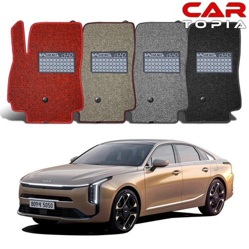 카토피아 2025 더뉴 K8 페이스리프트 코일매트 1열 2열 트렁크 카매트 하이브리드 가솔린 발판 용품, 1열+2열, 엣지형_베이지