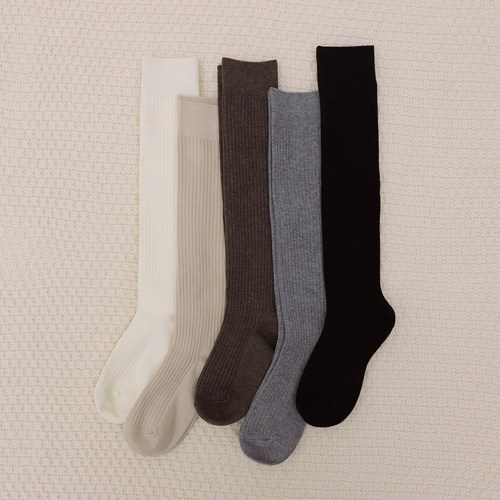 넉넉 소프트 웜 골지 롱 오버 니삭스