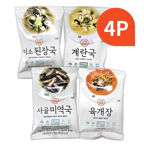 초간단 간편국 동결건조 블럭 국 4P, 1개, 40g
