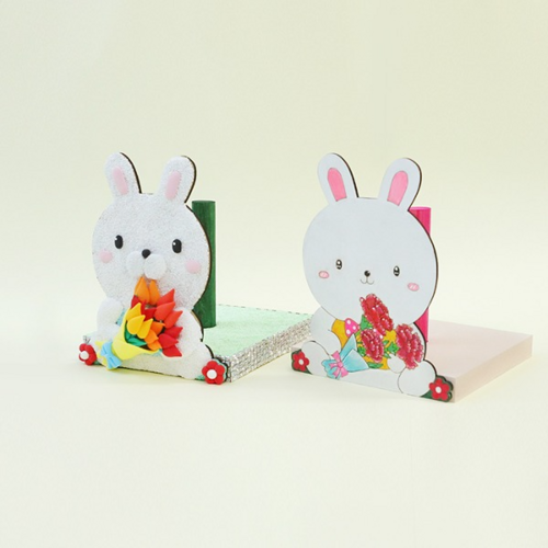 정인아트 토끼 MDF 휴지홀더 (약 14x14x16.5cm) / 만들기 재료 / 부자재