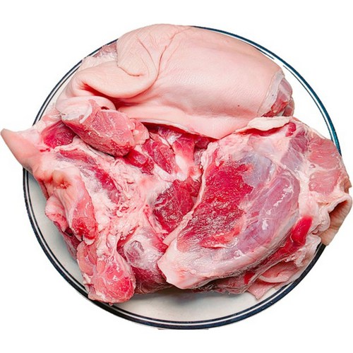 [행복미트] 돼지 미박사태 돈사태살 껍데기있음 수육용 보쌈용 2kg [당일발송], 2개, 1kg