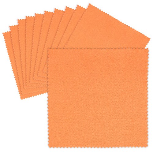 디아망나인 유리막코팅 도포 스웨이드 타월 오렌지 10x10cm 10매, 1개