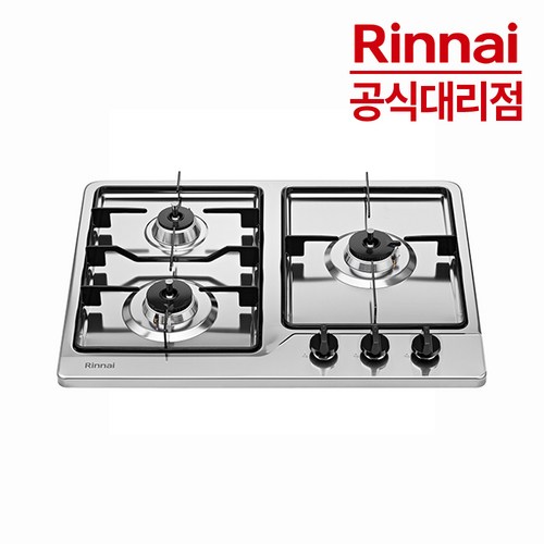 린나이 가스쿡탑 빌트인 가스레인지 560X430 매립형, RBR-S3603DIJ, LPG