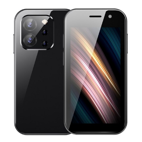 AIEK XS15 Pro 3GB RAM 64GB ROM 슈퍼 미니 스마트폰 4G LTE 3.0인치 화면 Android 9.0 귀여운 소형 핸드폰 선물, Black