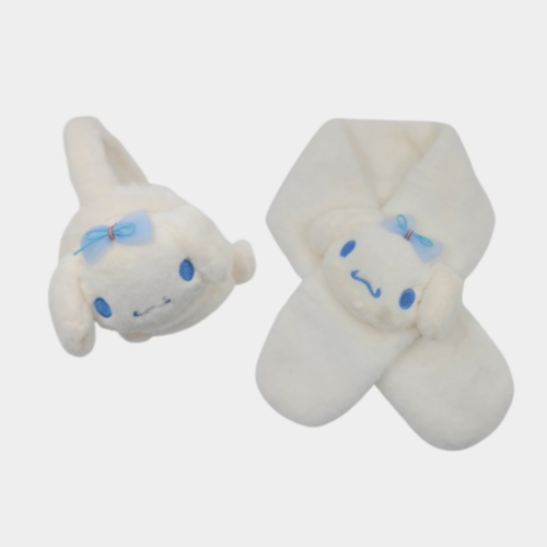 쏠쏠 강아지 캐릭터 목도리 귀마개 세트