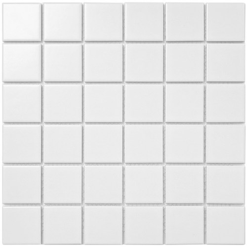 자기질 모자이크 주방 현관 욕실 수영장 벽 바닥 타일 화이트무광 48, 11개, 화이트