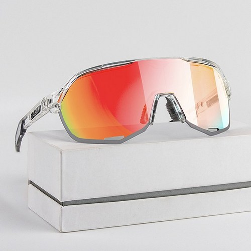 스타일호른 가빈 남녀공용 스포츠선글라스 자전거 등산 레져 운전 골프 낚시 고글 G70, C93-4 투명 레드변색, 1개