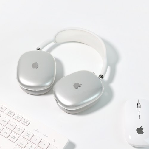 그린띵스 프리미엄 에어팟맥스 이어컵 케이스, 클리어