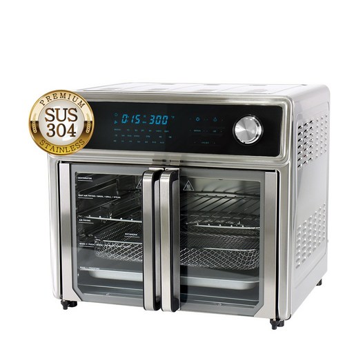 특허 특대형 25L 도어형 올 304스탠 스마트 오븐 에어프라이어 메탈 풀구성, TSI 양문형 에어프라이어 25L 올스텐 304