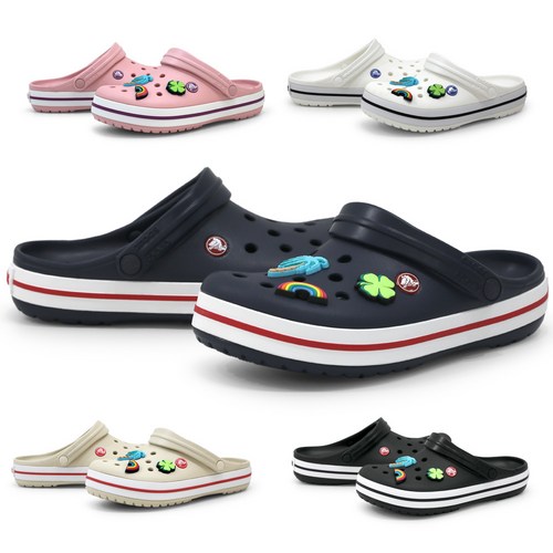 [크록스 정품] 크록스 크록밴드 클로그 슬리퍼 + 레츄 악세사리