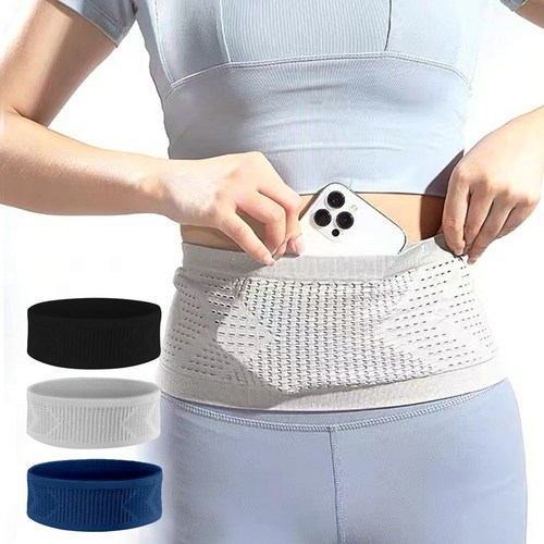 러닝 플립 벨트 마라톤 밴드 스포츠 허리 힙색 런닝 백, M, 블랙, 1개