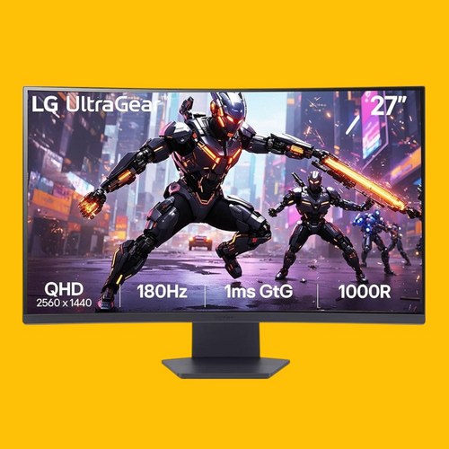 LG전자 QHD 울트라기어 게이밍 모니터 27GS60QC, 68.4cm
