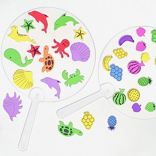 (R) 투명 원형부채 (10개입) 무지부채 그리기부채, 10개