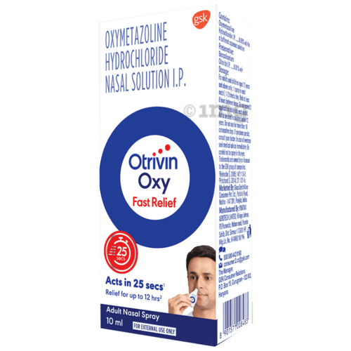 Otrivin Oxy Fast Relief Adult Nasal Spray 10 ML, 3세트, 10ml