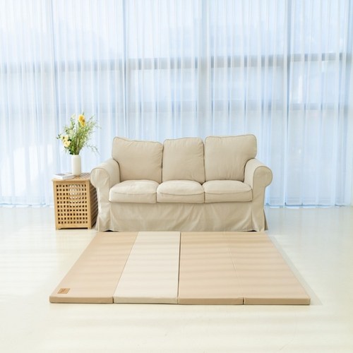 도담도담 논****** 항균 유아 폴더매트, 크림베이지