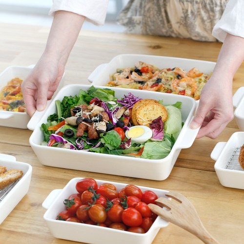 비더셰프 밧디쉬 세라믹 밧드 미디움 트레이 오븐용 전자레인지 에어프라이어 그릇 S.M.L 3종사이즈, S(소), 1개