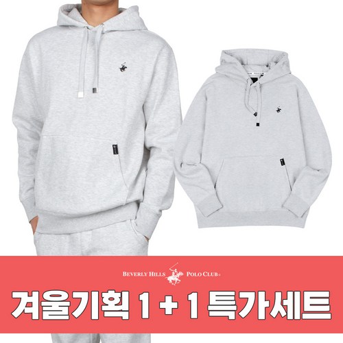 득템 [1+1] 비버리힐즈폴로클럽 엔트리 기모 후드 남자 여자 커플