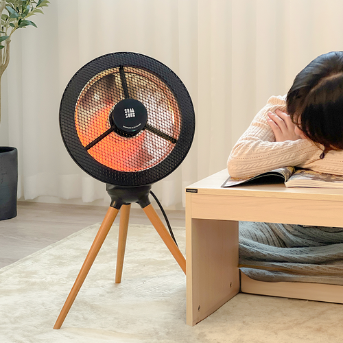 전기 히터 가정용 전기난로 업소용 난방기 스토브 사무실 온열기, 블랙