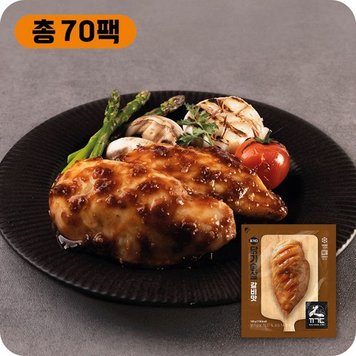 꼬기다 프리미엄 수비드 소스 닭가슴살 11종 골라담기, 100g, 70개, 갈비맛