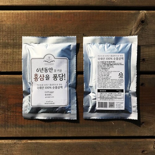 GIN1937 국산100% 6년근 홍삼액 홍삼파우치 홍삼을퐁당, 30개, 80g