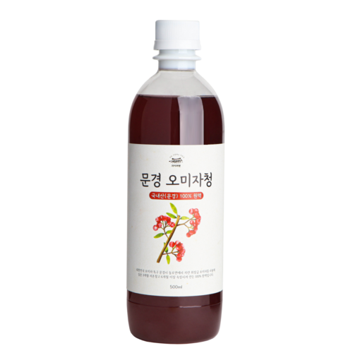 정제수 없는 지미다원 문경 오미자 청 원액 국산 100%, 1개, 1개입, 500ml