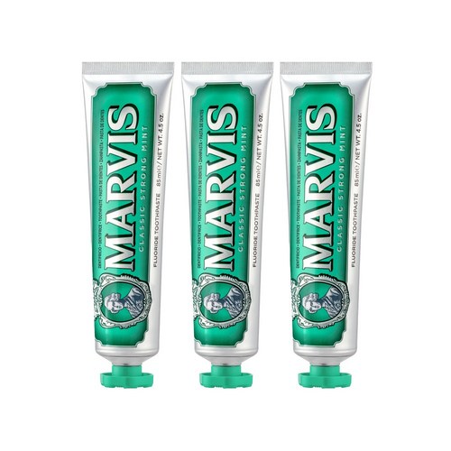 [마비스 코리아] 마비스 클래식스트롱민트향 치약, 85ml, 3개