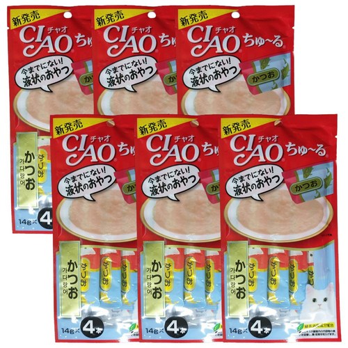 챠오 이나바 츄르 고양이 간식, 가다랑어, 56g, 1개
