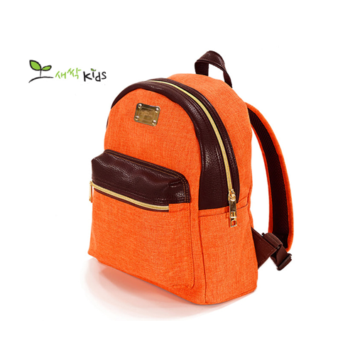 [새싹컴퍼니] 어린이집가방 유치원가방 등원가방 아동가방 학원 학교 교회 가방 백팩 - 썬플라워02(주황)