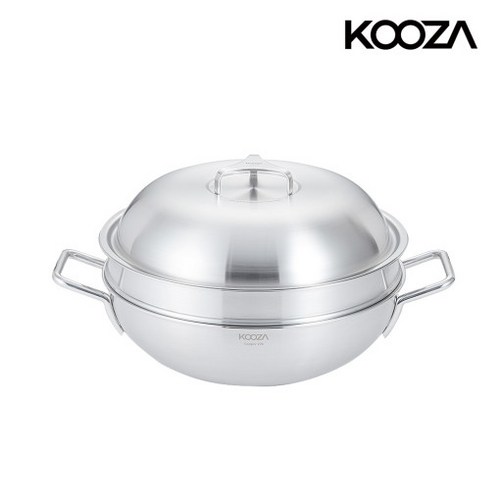 KOOZA 316 통5중 스텐웍 찜기 인덕션 파티웍 찜기세트, 1세트, 32cm