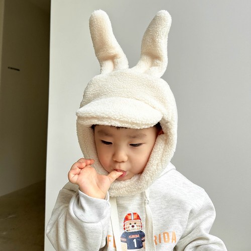 핑키핑크 아동용 뽀글토끼모자