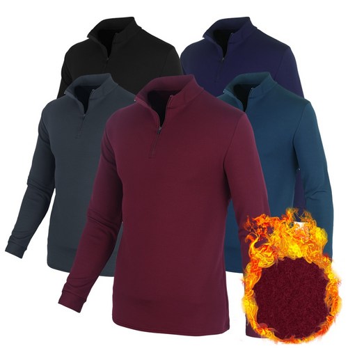 [웰파] 마이크로 소프트 터치 기모 집업티셔츠 wt497