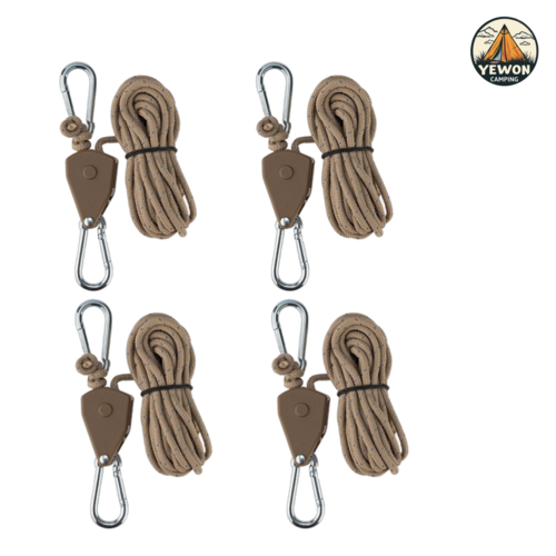 예원캠핑 로프라쳇4p+ 스트링4p 텐트 타프, 탄베이지