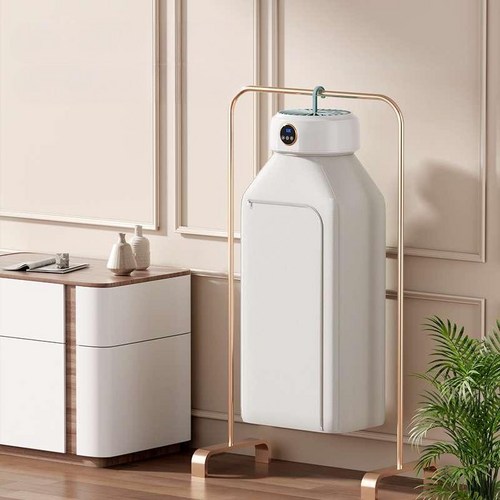 여행용 캠핑용 가정용 휴대용 접이식 의류 건조기 미니 스타일러 소형 uv살균 옷걸이형, 유럽 규격, 밀크 화이트