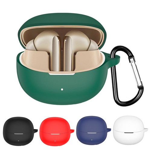 QCY 멜로버즈 프로 케이스 실리콘 커버 MeloBuds Pro, 블랙, 1개