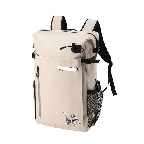 배드민턴백팩 테니스백팩 대용량 수납 라케포켓 신발주머니 방수 전용, 아이보리, 1개