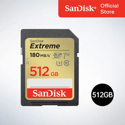 샌디스크코리아 공식인증정품 SD메모리 SDXC Extreme 익스트림 SDXVV 512GB, 1개